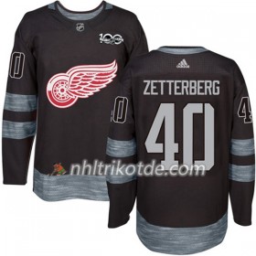 Detroit Red Wings Trikot Henrik Zetterberg 40 1917-2017 100th Anniversary Adidas Schwarz Authentic - Herren